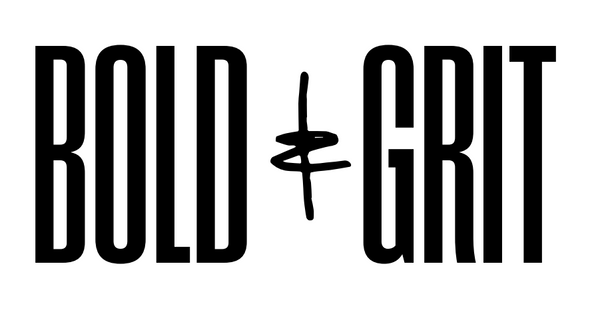 Bold & Grit logo in black.